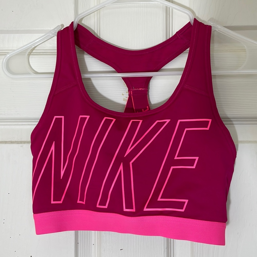 Nike Pink Sports Bra Size Medium
